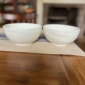 2 WEDGWOOD  Vera Wang Vera Venato Imperial Marble Bone China Cereal Bowls 5.75”